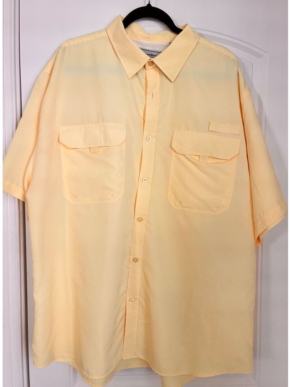 ClearWater Outfitters XXL Short Sleeve Button-Up Shirt Yellow